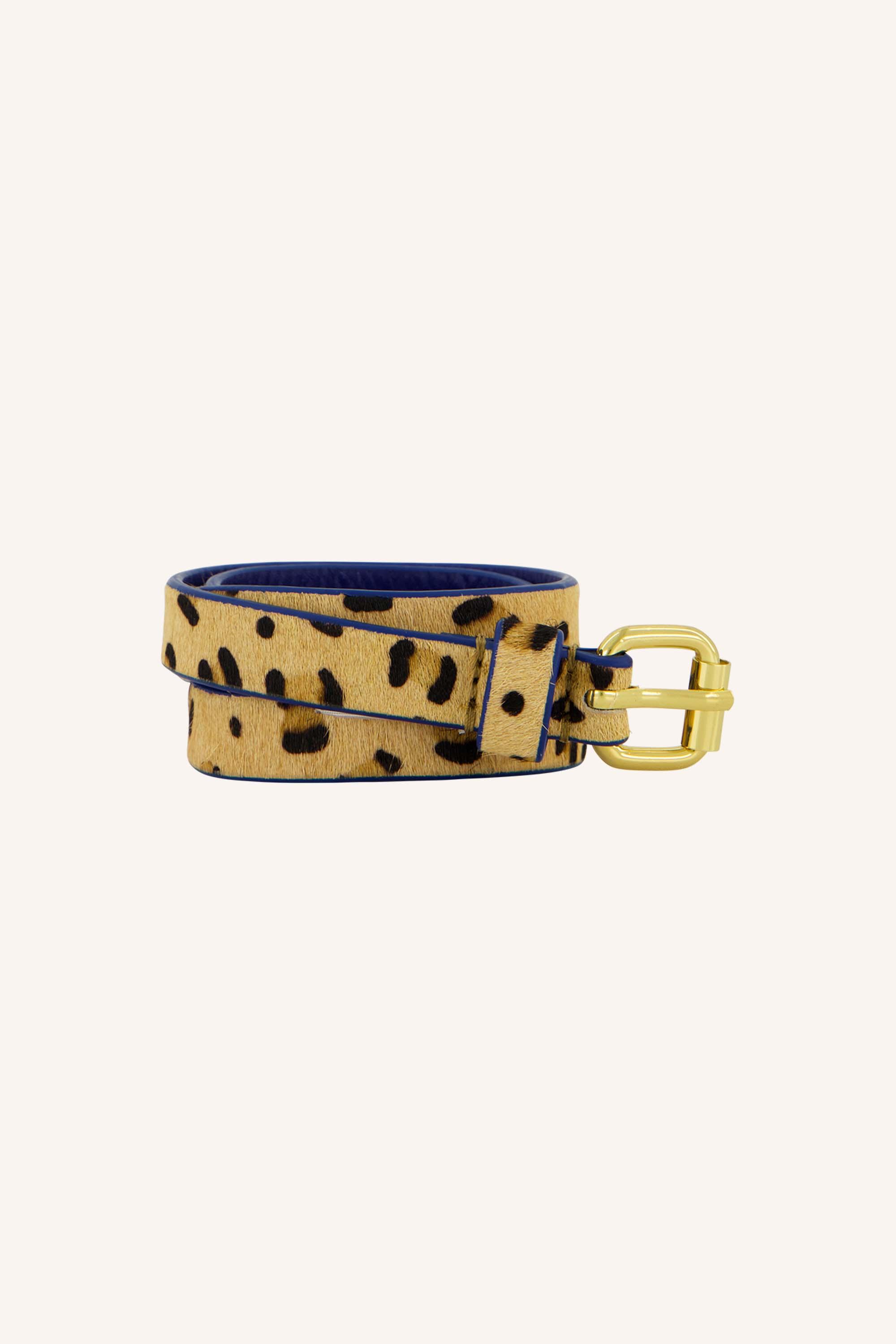 By-Bar Julie Leopard Belt Damen Gürtel Leder braun